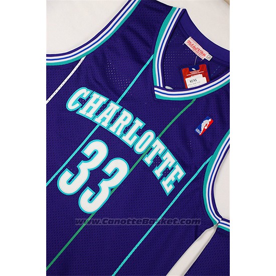 Maglia Charlotte Hornets Alonzo Mourning #33 Retro Viola